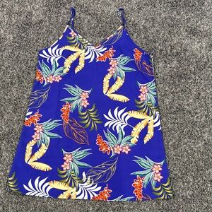 Tropical Blue Floral Dress